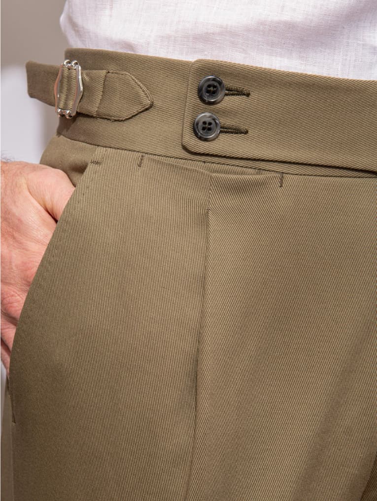 Cotton Pleated Trousers